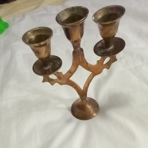 Vintage Mini Brass Candelabra